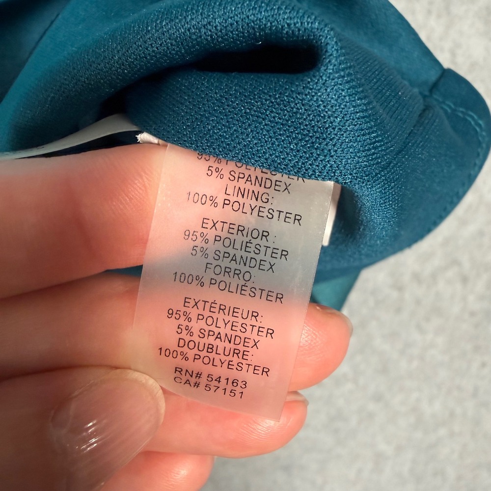Guess Teal Crushed Velvet V-Neck Cocktail Homecoming Mini Dress Size 10 Autumn - Picture 9 of 9